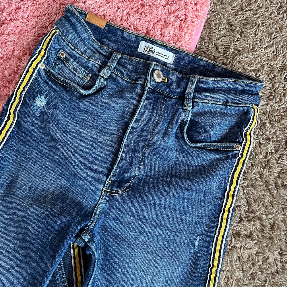 Zara TRF blue skinny jeans